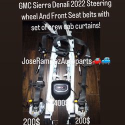 GMC Sierra Denali 2023 Seatbelts And Crew Cab Curtains Truck Parts 