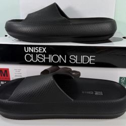 32 DEGREES COOL Cushion Slides Women's Men's Black - size M
