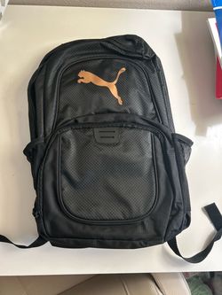 Puma Black Backpack with Rose Gold Logo