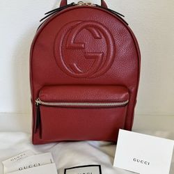 Gucci Soho GG Gold Chain Strap Backpack