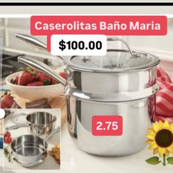 Caserolitas Baño María Para Salsas Arroz Avenas Variedad Comidas $100.00 Especial Princess House Ventas Finales 