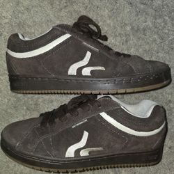 Vintage SNEAUX Steve O Jack SKATE Shoes Leather Upper Brown Men’s 11.5 US