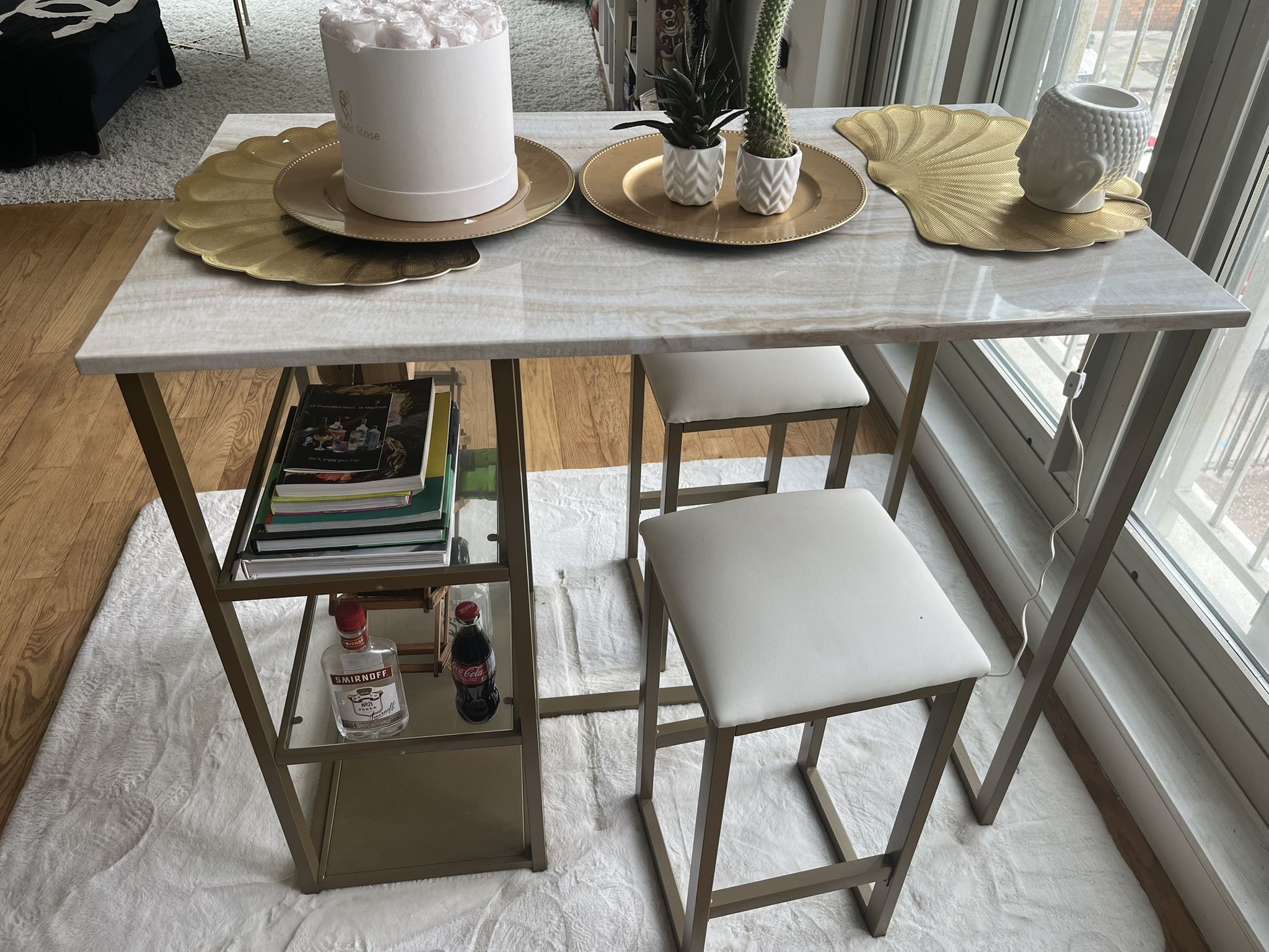 Mini Dining Table With Two Barstool