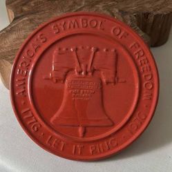 Vintage Frankoma LRTR Americas Symbol Of Freedom Pottery Trivet