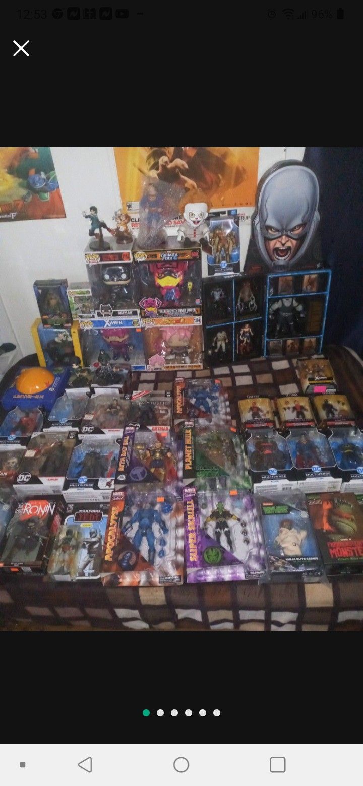 Big Lot Of New & Loosé Figures + Portable dvd Player & Anime Dvd Sets All For $900 Firm