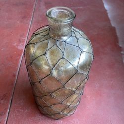 🏺 Le Soleil Malines Vintage Bottle – Mercury Glass – Large