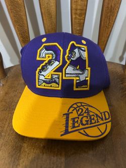 Kobe Bryant purple and yellow snapback hat