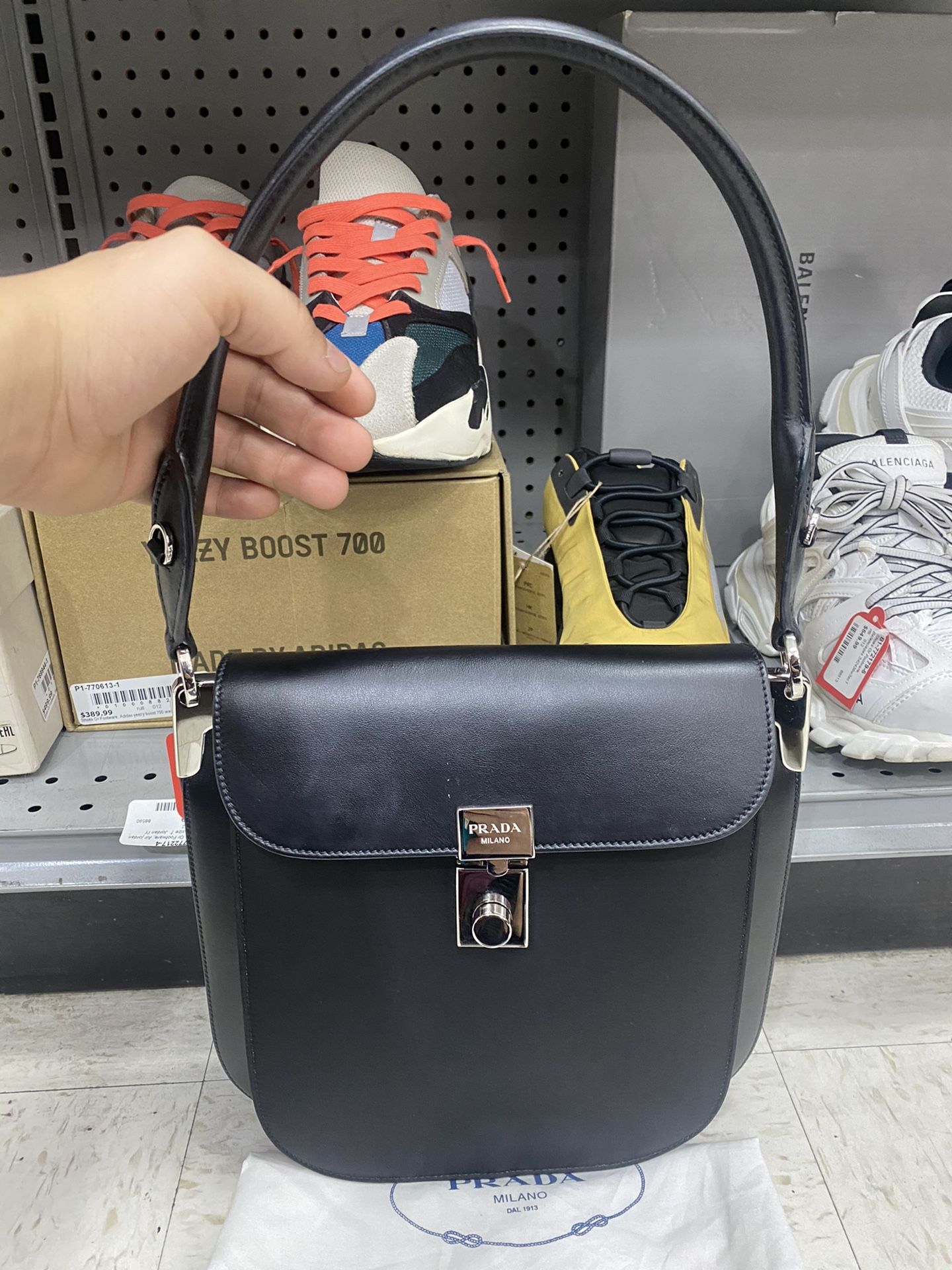 Prada Margit Leather Shoulder Bag