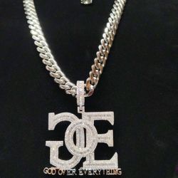 New 30 or 24 Inch Set With God Over Everything Pendant 