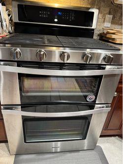 Whirlpool Stainless Steel Gas Range and Double Oven