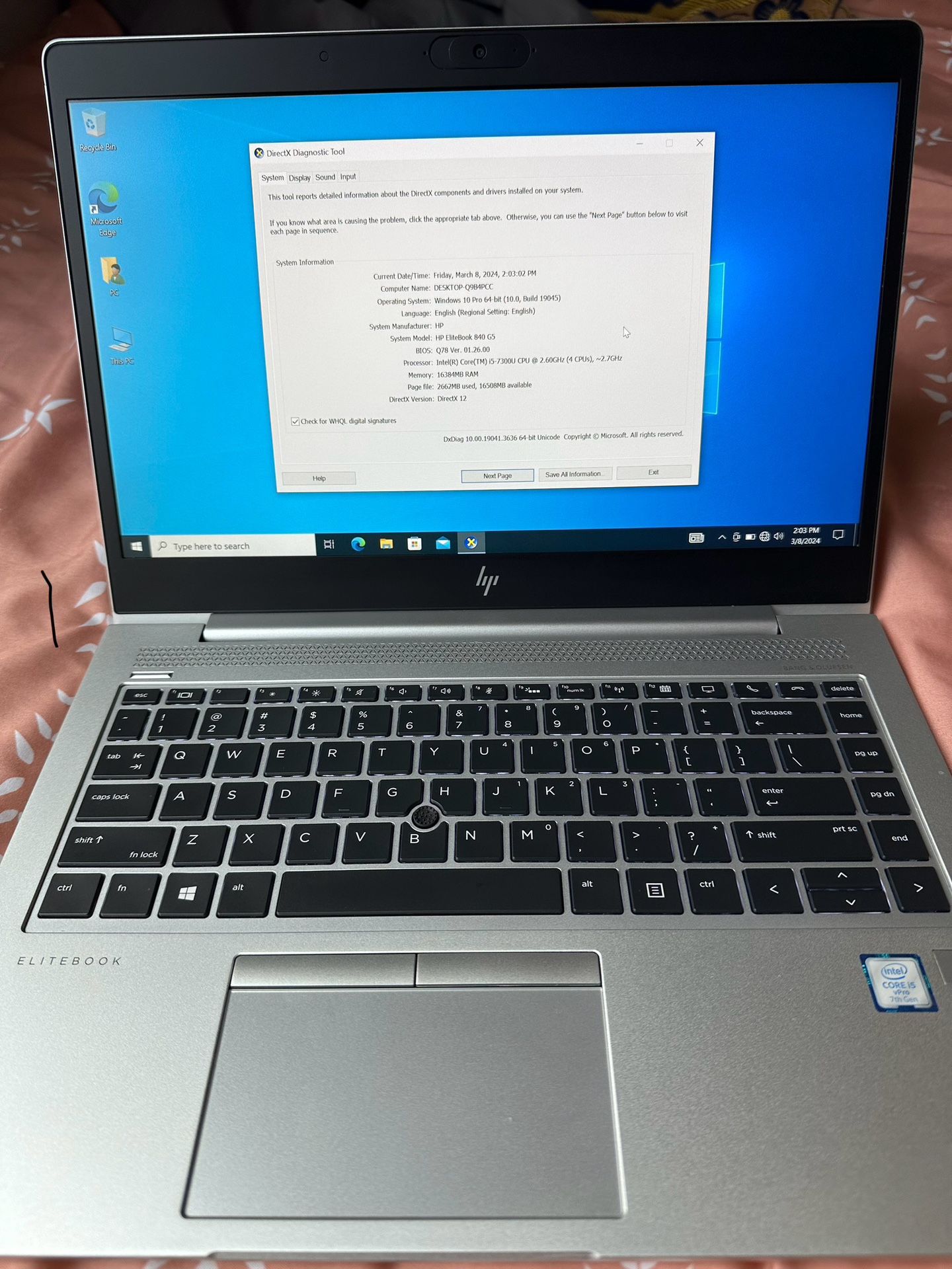 HP EliteBook 840 G5 Notebook 
