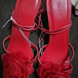 Red Heels With Roses