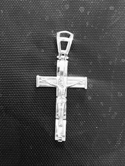 14k white gold Cross