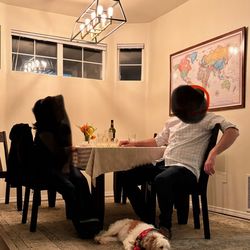 Quality Dark wood dining set for 4 - priced to move