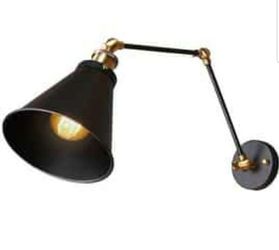 Metal black industrial swing arm wall sconce wall lamp light fixture