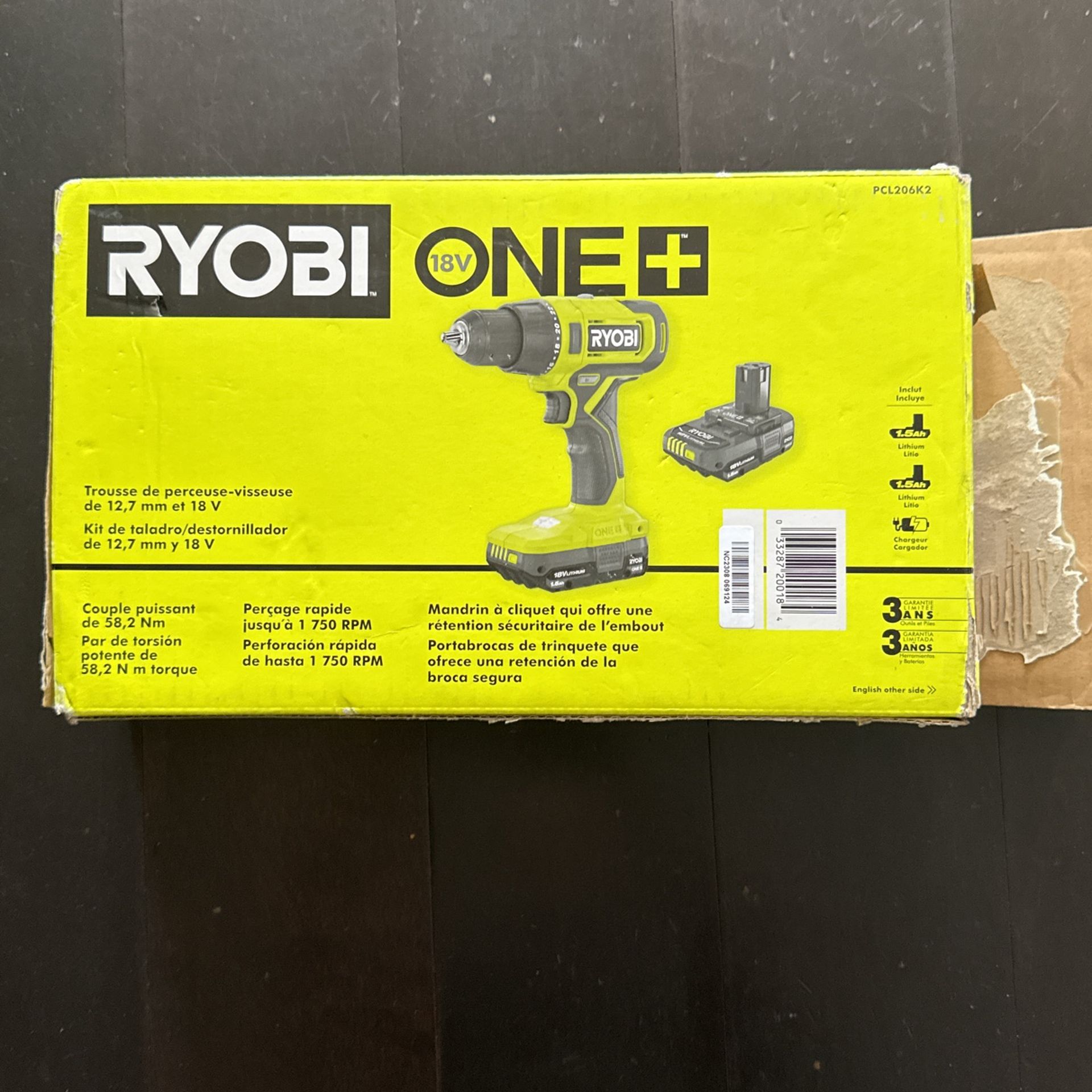 Ryobi Drill and driver Kit With 2 batteries And Impact Driver Set As Gift