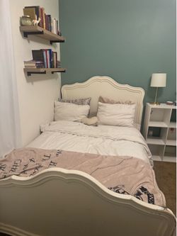 Full bed frame and dresser