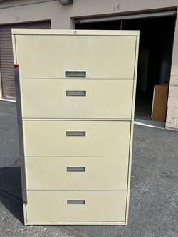 Metal File Cabinet With Locking Bar-$55