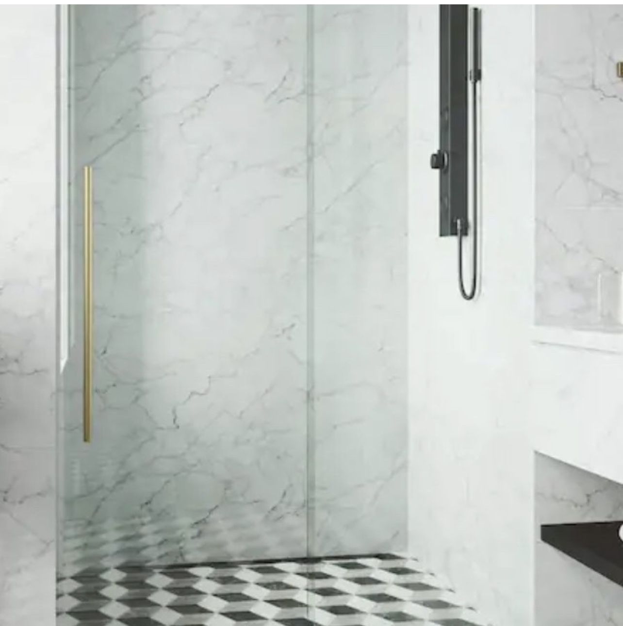 VIGO VG6021MGCL7276 Elan E class 72 × 76 inch Frameless Sliding Shower Door