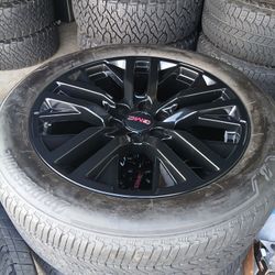 2024 OEM ORIGINAL TAKEOFFS GMC YUKON DENALI PREMIUM 22 INCH HAVE TPMS SENSORS TIRES BRIDGESTONE 95 % $ 2199 