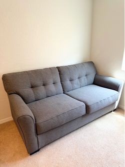 Gray Loveseat Sofa – 77” Wide