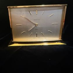 Tiffany & Co.  Swiss made, Vintage 8 day rectangular Desk Clock