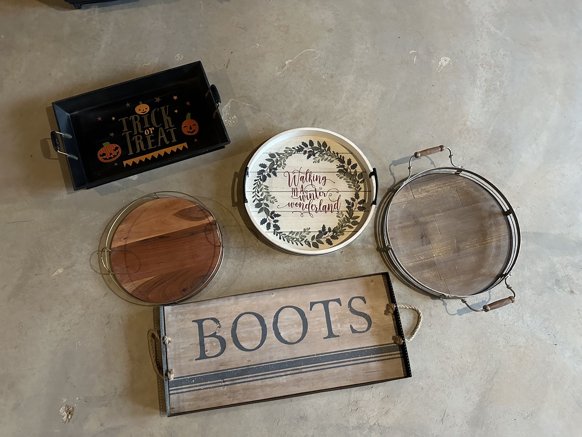 Decorative Trays And Boots Tray