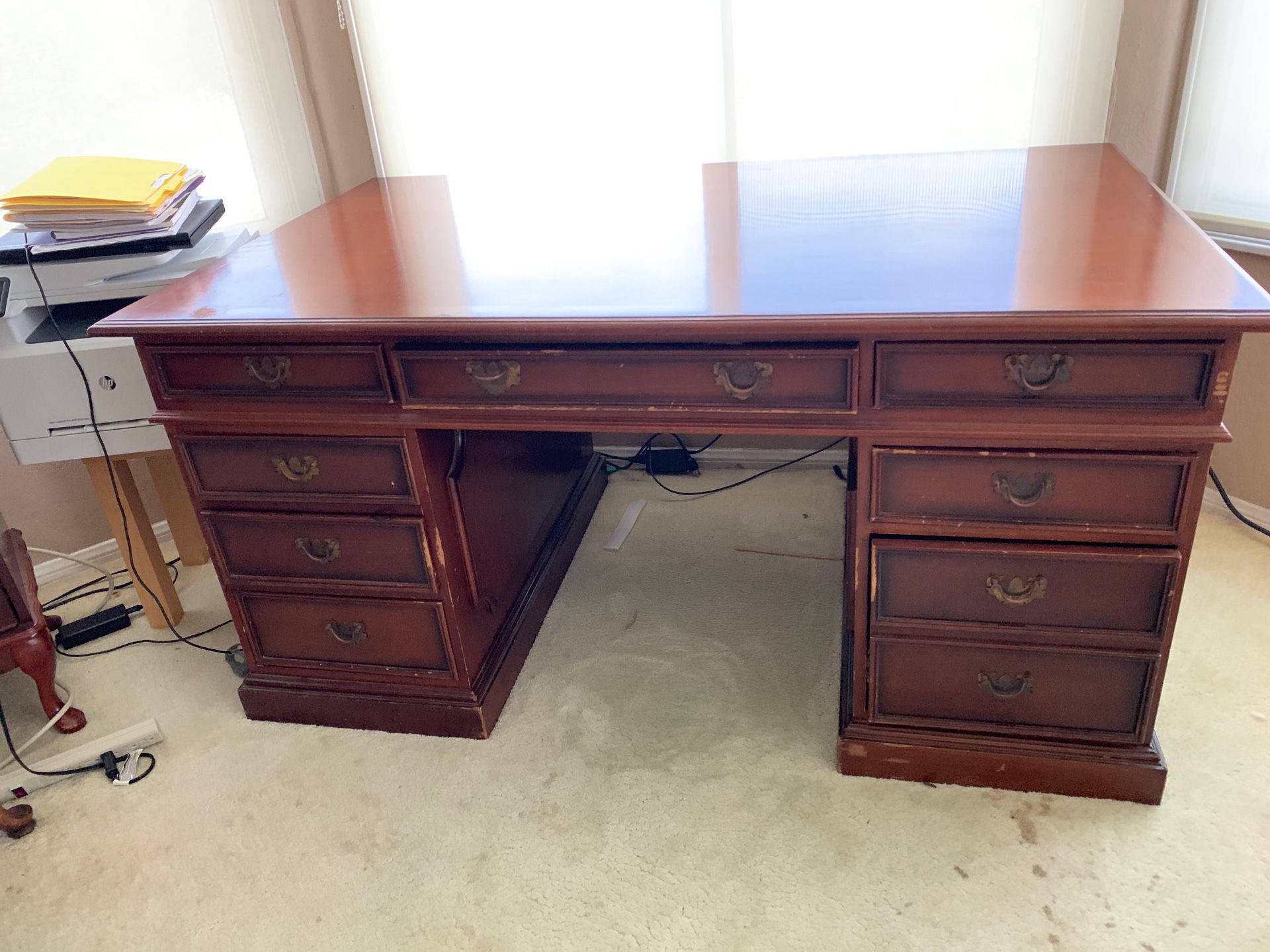 Antique Executive Desk - Classic