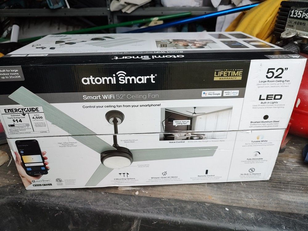 Atomismart 52 Inches Ceilings Fan New Never Open The Box