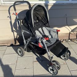 Black And Grey Caboose Stroller