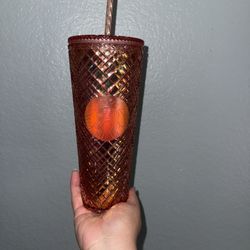 Rose gold Starbucks Cup