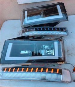 03-14 Chevrolet Express Gmc Savana 03-23 Express Savana 2500 And 3500 LED DRL Headlights Luces Micas Calaveras Faros Faroles Focos Headlamps Chevy
