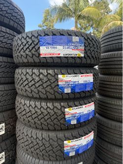 235/75/15 atlander All terrain 4 New tires installation and balance 50,000 Miles Warranty