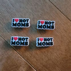 Lot Of 4 Croc Charms I Love Hot Moms