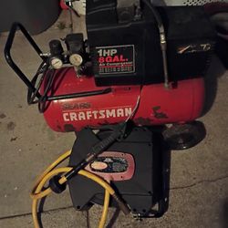 CraftmanAir compressor & Auto Rewind Hose & Air Tire Pressure Gauge Compressor