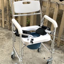Commode On Wheels Shower Chair New New New 
