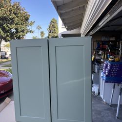 Kitchen Bathroom Upper Cabinet 33” Forrest Green