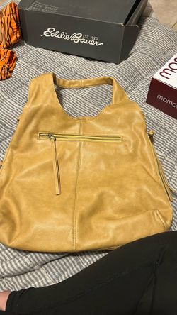 Tan Leather Hobo Shoulder Bag