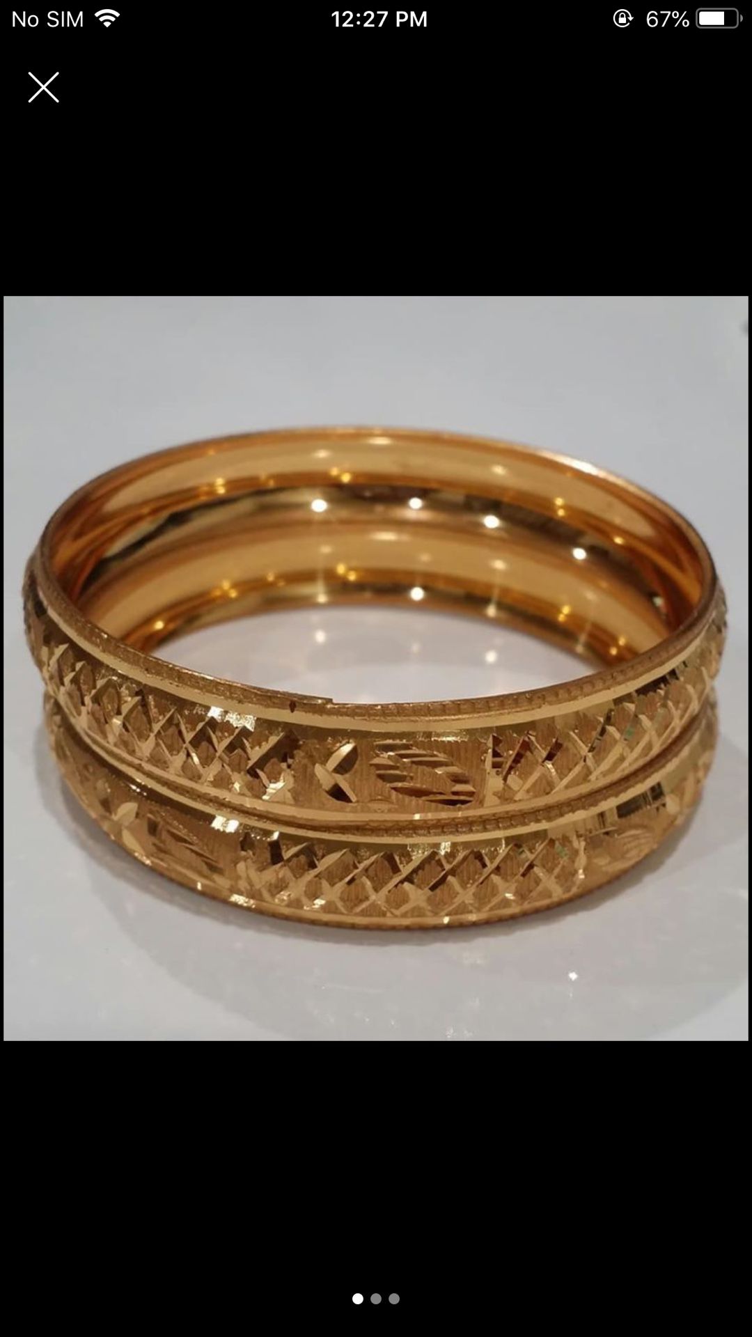 24k gold plated Indian style bangles bracelet set
