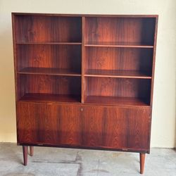 Danish Modern Rosewood Bookcase by Omann Jun — Mid Century Modern Bar Cabinet 1960s