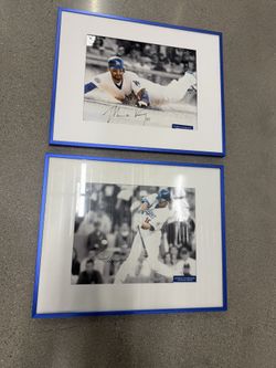 LA Dodgers Autographed Photos Ethier And Kemp - Certified 