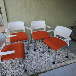 4 Stakable office Chairs