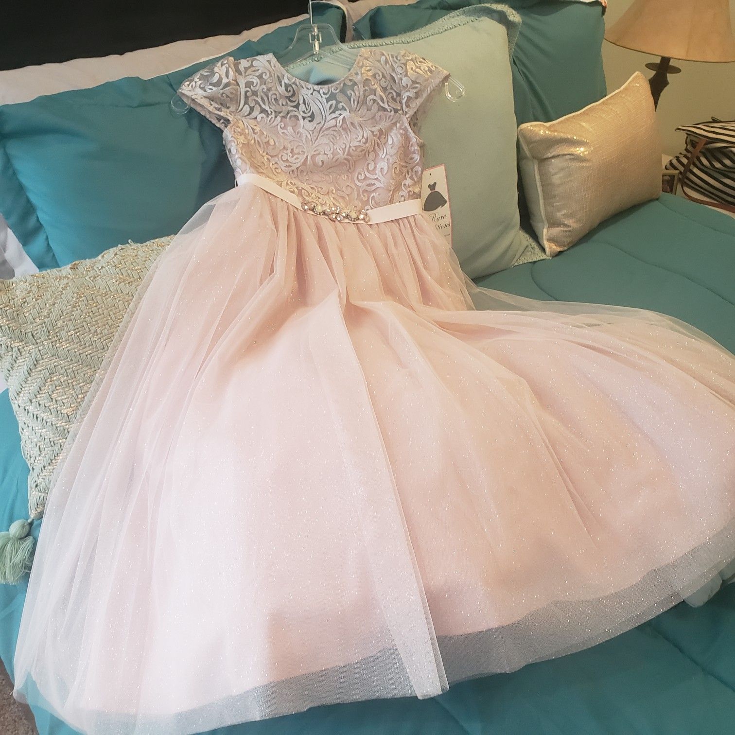 Little Oscar's Flower Girl dress, beautiful sparkles in netting!