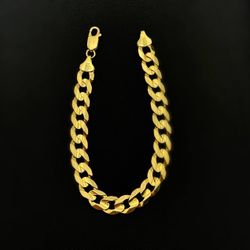 Jewelry 14k yellow gold curb bracelet 7.75” 8.70mm width