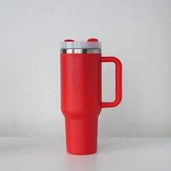 40oz Insulated Tumbler Set With Handle And lid Red, mint Green And Purple 