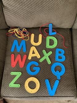 13 Alphabet Lacing Letters and 5 Laces