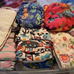 Cloth Diapers With Inserts And Accessories