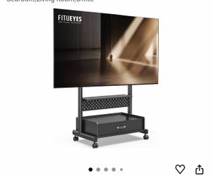 FITUEYES Rolling TV Stand for 40-85" TVs with Storage Drawer & Wheels