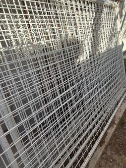 White Metal Grid Fence Panels 56in w 90 in tall I have 4 100 for all