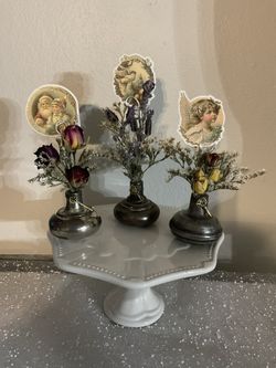 Antique door Knobs repurposed picture Holder Or Place Card Setting  Great Christmas gift 